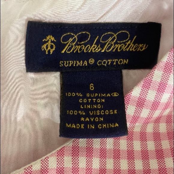 Brooks Brothers 100% supima cotton gingham dress - Picture 5 of 5